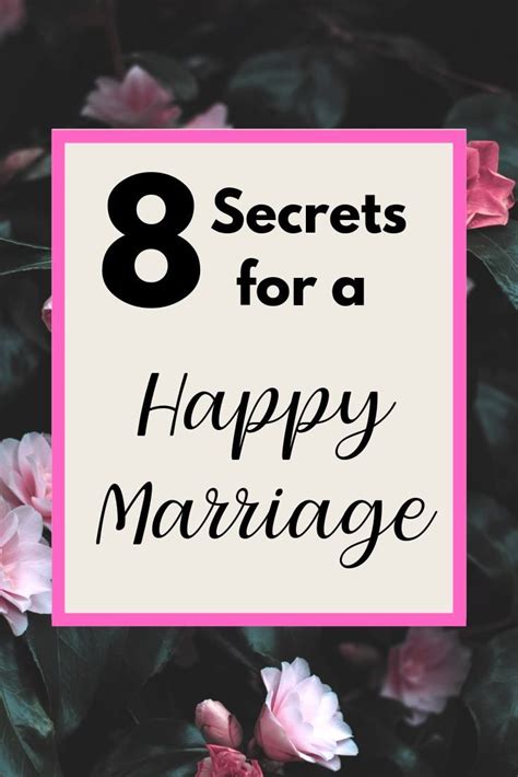 Secrets For A Happy Marriage Marriage Help Successful Marriage