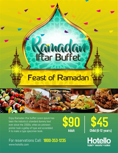 Ramadan Iftar Buffet Dîner Flyer Modèle Postermywall
