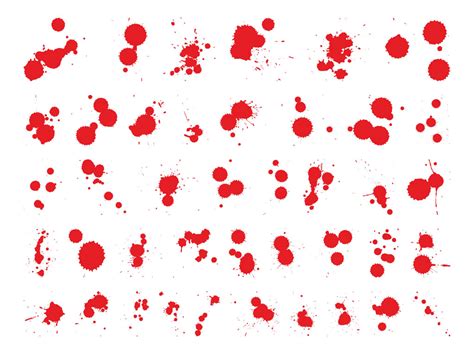 Splattered Blood Set Vector Art And Graphics