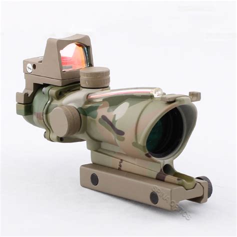 Spina Acog Scope 4x32 Real Red Fiber Optics Optic Sight Riflescope