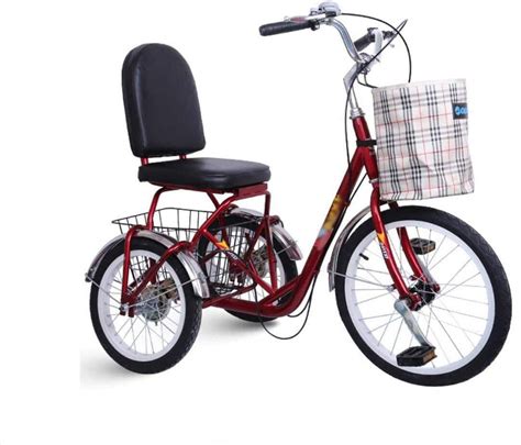 Tricycle Adult Tricycle Large Basket Spacious Seat Pedal Rickshaw