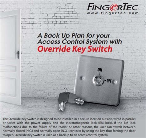 Fingertec Override Key Switch On Off Key Switch