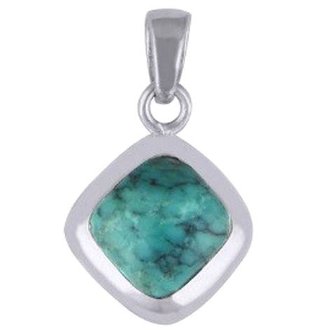 Turquoise Sterling Silver Pendant Stone Size 8mm Check This