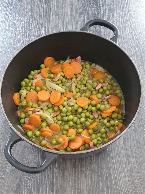 Les petits pois carottes lardons