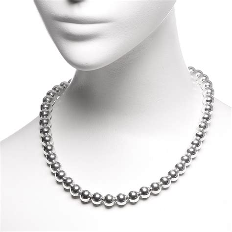 Tiffany Sterling Silver 10mm Hardwear Ball Necklace 272122