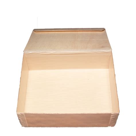 Balsa Wood Catering Trays Takeout Boxes With Attached Lid Verterra