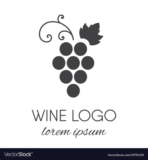 Grapes Logo Design Element Royalty Free Vector Image