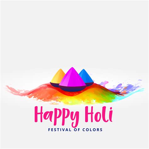 Happy Holi Colors Elements Festival Card Greeting Design Download