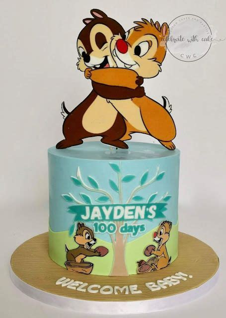 Adorable Chip And Dale Cake In 2020 Chip Dale Cake Disney Cakes