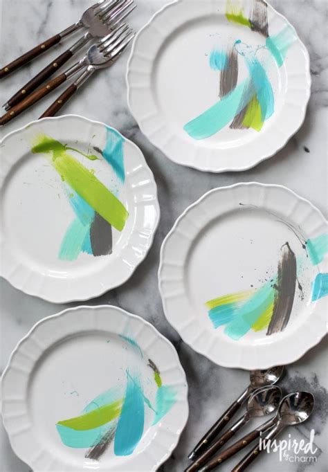 Porzellan Teller Dekorieren Geschirr Set Verziert Mit Farbe