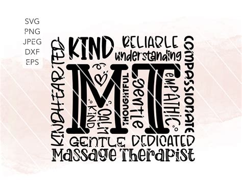 Massage Therapist Svg Cut Files Svg Files For Cricut Etsy