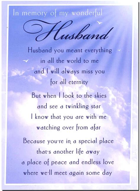 Loving Memory Husband Poems