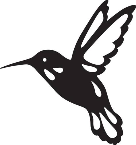 620 Silhouette Of A Hummingbird Line Stock Illustrations Royalty Free