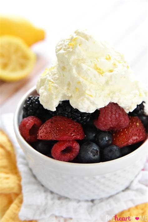 Just heavy whipping cream (or heavy cream), powdered sugar and vanilla extract. Lemon Whipped Cream ~ a light and citrusy topping for berries, waffles, pound cake, and more ...