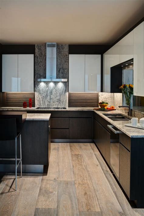 Modern kitchen cabinets are the key to creating a contemporary interior design. Modern Condo Kitchen with High Gloss White Cabinets | HGTV