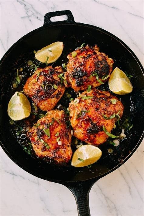 Frying chicken wings covered allows the steam inside the pan tenderize the meat. Roasted Lemongrass Chicken Thighs - The Woks of Life