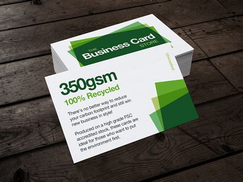 350gsm Recycled Business Cards The Business Card Store Bristol