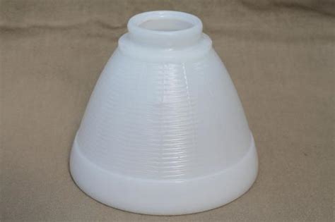 Vintage White Glass Diffuser Shade Lamp Shade Reflector Waffle Milk Glass