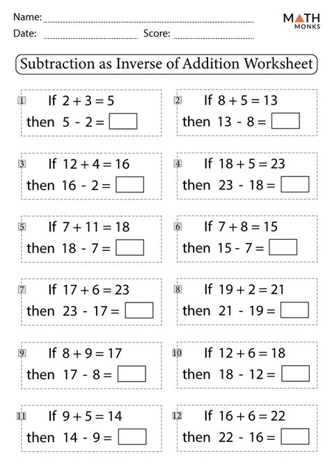 Addition And Subtraction Worksheets For Grade 1 With Answer Key