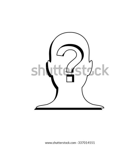 Male Profile Silhouette Question Mark Vector Stock Vector Royalty Free