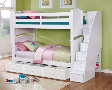Sydney Twin Over Twin Bunk Bed White Espresso And Rustic