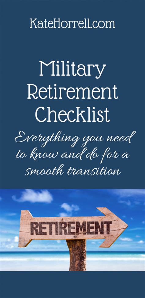 The Comprehensive Military Retirement Checklist Katehorrell