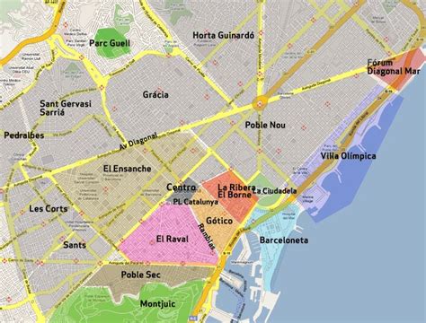 Guia De Barcelona De Hoteles Y Apartamentos Mapas Y Zonas En