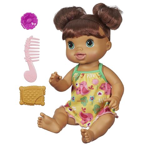 Baby Alive Pretty In Pigtails Baby Doll Brown Hair Kmart Exclusive