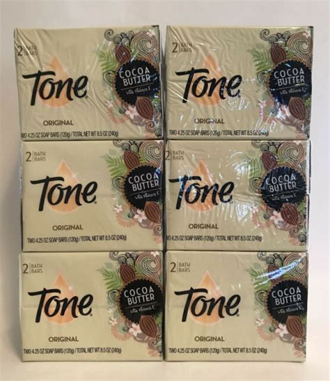 Tone Original Cocoa Butter With Vitamin E Bar Soap Pack Of 6 425 Oz