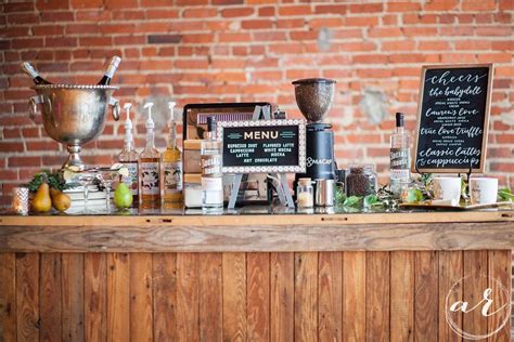 Gorgeous Coffee Bar Set Up By Event Espresso Catering For Wedding Reception Coffee Bar