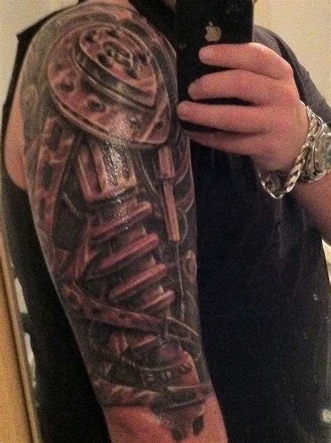 Biomechanical Tattoos Half Sleeve Posted By Stacey Joseph