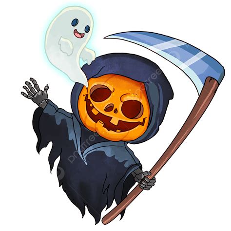 Halloween Costume Png Image Pumpkin Costume Death Halloween Cartoon