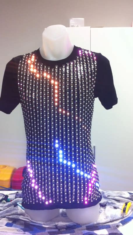 Wearable Led Shirt Lights Up From Bluetooth Signals Make Led Shirt