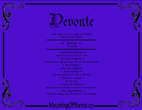 Devonte Meaning Of Name