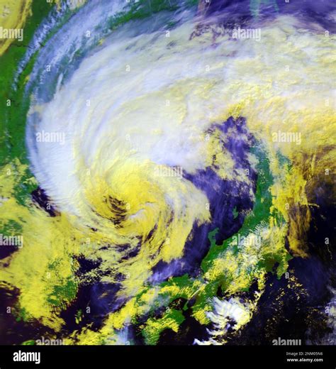 Satellite Image Of Typhoon Maemi 2003 Ca 13 September 2003 Stock