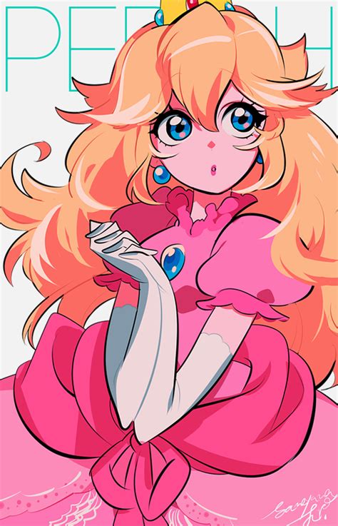 Super Princess Peach Super Mario Princess Nintendo Princess Cute Art