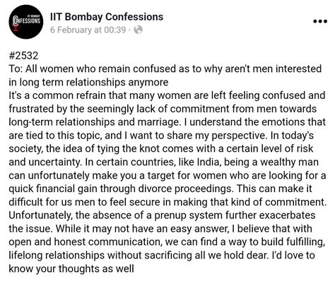 Why Aren T Men Interested In Long Term Relationships Anymore Collected From Iitb Confessions