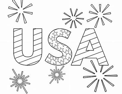Coloring Pages July Printable 4th Usa Flag