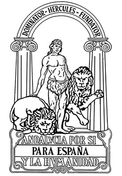 Escudo De AndalucÍa Para Trabajar En El Aula Para La Celebración Del