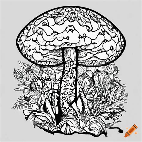 Mushroom Colouring Page