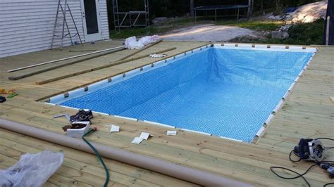 Hanging A Rectangular Intex Ultra Frame Pool Directly From The Pool Deck Trouble Free Pool