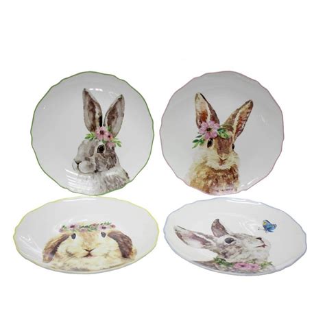 To make decorated eggs last beyond the season, blow them out first. Buy the Assorted Tabletop Watercolor Bunny Plate By ...