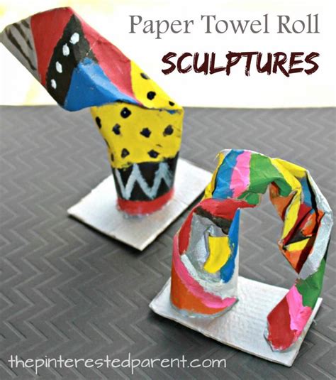 Paper Towel Roll Sculptures The Pinterested Parent Sculpture Kids