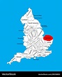 Map norfolk in east england united kingdom Vector Image