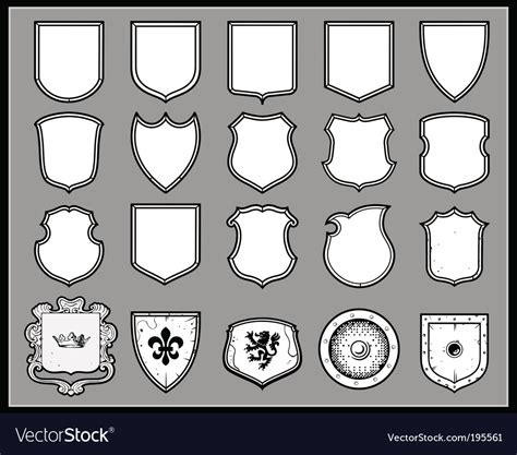 Heraldic Shields Template Royalty Free Vector Image