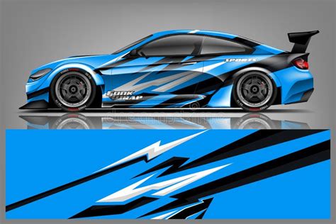 Car Decal Wrap Design Vector Graphic Abstract Stripe Racing Background