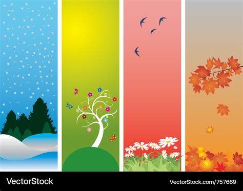 Four Seasons Royalty Free Vector Image Vectorstock