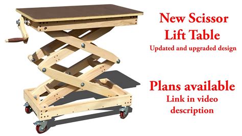 Diy Homemade Wooden Scissor Lift Table Plans Available Updated And