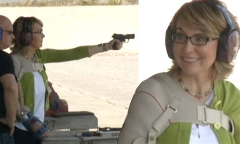 Gabby Fords Pictured Firing A Gun For The First Time Since Tucson
