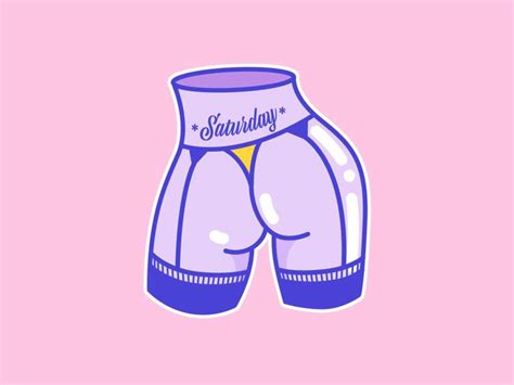 🍑 For Days By Emma Gilberg On Dribbble Romantic Cartoon Images Underwear Illustration